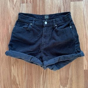 Urban Outfitters Corduroy BDG high waisted black shorts